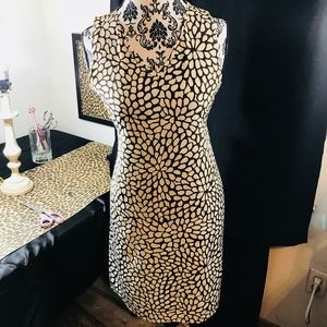 David Alexander Brown & Cream Dress